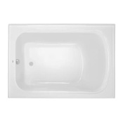 PROFLO Hillsboro 60" x 42" Three Wall Alcove Acrylic Soaking Tub with Right Drain and Overflow Biscuit