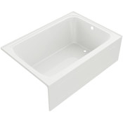 PROFLO Hillsboro 60" x 42" Three Wall Alcove Acrylic Soaking Tub with Right Drain and Overflow White