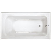 PROFLO Hillsboro 66" x 36" Three Wall Alcove Acrylic Soaking Tub with Left Drain and Overflow Biscuit