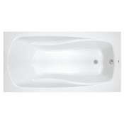 PROFLO Lansford 72" x 42" Drop In Acrylic Soaking Tub with Reversible Drain and Overflow Biscuit