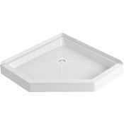 PROFLO Morenci 36" x 36" Neo-Angle Shower Base with Triple Threshold and Rear Drain White
