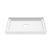 PROFLO Hammond 36" x 34" Rectangular Shower Base with Single Threshold and Center Drain White