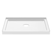PROFLO Hammond 42" x 34" Rectangular Shower Base with Single Threshold and Center Drain White