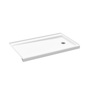 PROFLO Bannack 60" x 30" Rectangular Shower Base with Single Threshold and Right Drain White