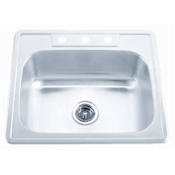 PROFLO Bealeton 25" Drop In Single Basin Stainless Steel Kitchen Sink Stainless Steel