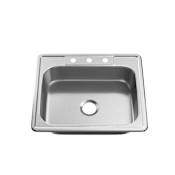 PROFLO 25" Drop In Single Basin Stainless Steel Kitchen Sink Stainless Steel