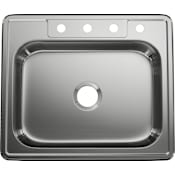 PROFLO Bealeton 25" Drop In Single Basin Stainless Steel Kitchen Sink Stainless Steel