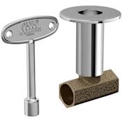 PROFLO Straight Log Lighter Valve with Key Chrome