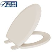 PROFLO Elongated Closed-Front Toilet Seat with Quick Release and Lid Biscuit