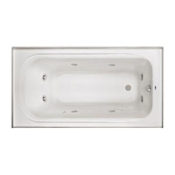 PROFLO Plus A 60" x 32" Alcove 8 Jet Whirlpool Bath Tub with Skirt, Left Hand Drain and Left Hand Pump Biscuit