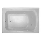 PROFLO Plus A 60" x 42" Alcove 8 Jet Whirlpool Bath Tub with Skirt, Left Hand Drain and Right Hand Pump Biscuit