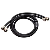PROFLO 60" Pair Rubber Washing Machine Hoses Black