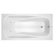 PROFLO Lansford 72" x 36" Whirlpool Bathtub with 8 Hydro Jets and EasyCare Acrylic - Drop In or Alcove Installation Biscuit