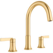 PROFLO Orrs 1.2 GPM Widespread Bathroom Faucet with Pop-Up Drain Assembly Brushed Gold