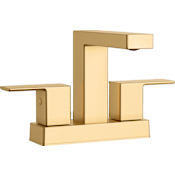 PROFLO Kelper 1.2 GPM Centerset Bathroom Faucet with Pop-Up Drain Assembly Brushed Gold