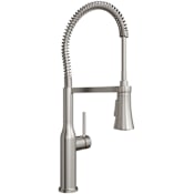 PROFLO Basque Top-mount 1.5 GPM Single Hole Pre-Rinse Kitchen Faucet with Pull Out Spray Brushed Nickel