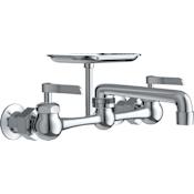 PROFLO 1.75 GPM Wall Mounted Kitchen Faucet with Soap Dish Chrome