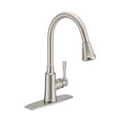 PROFLO 1.8 GPM Single Hole Pull Down Kitchen Faucet Brushed Nickel