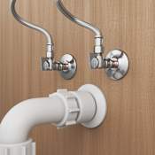 PROFLO 3/8" Brass Water Supply Stop Valve Chrome