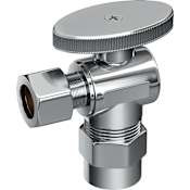 PROFLO 1/2" x 3/8" Quarter Turn Angle Valve Chrome