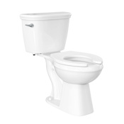 PROFLO 1600 Series 1 GPF Two-Piece Elongated Toilet with Left Hand Trip Lever and 12" Rough In White