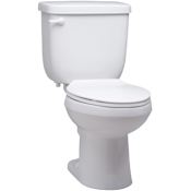 PROFLO Jerritt 1.6 GPF Comfort Height Elongated Two Piece Toilet in White with 12" Rough-In White