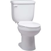 PROFLO Jerritt 1.28 GPF Elongated Two Piece Toilet in White with 10" Rough-In with Left-Hand Trip Lever White