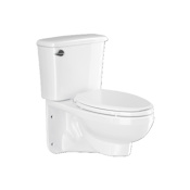 PROFLO 1700 Series 1.28 GPF Two-Piece Elongated Wall Mounted Toilet with Left Hand Trip Lever White
