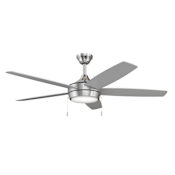 Progress Lighting Nolyn V 52" 5 Blade Indoor LED Ceiling Fan Brushed Nickel