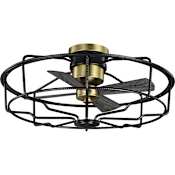 Progress Lighting Loring 32-7/8" 4 Blade Indoor Ceiling Fan with Remote Control Black