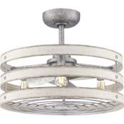 Progress Lighting Gulliver 24" 3 Blade Indoor Fandelier with LED Lighting and Handheld Remote Galvanized