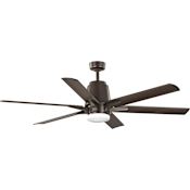 Progress Lighting Arlo 60" 6 Blade LED Indoor Ceiling Fan with Remote Control Architectural Bronze