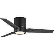 Progress Lighting Braden 44" 3 Blade Hugger LED Indoor Ceiling Fan with Remote Control Black