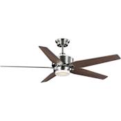 Progress Lighting Byars 54" 5 Blade Indoor LED Ceiling Fan Brushed Nickel