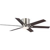 Progress Lighting Bexar 54" 6 Blade Indoor LED Ceiling Fan Brushed Nickel