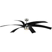Progress Lighting Insigna 72" 6 Blade Indoor LED Ceiling Fan with Remote Brushed Nickel