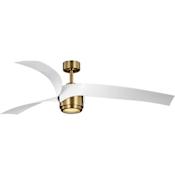 Progress Lighting Insigna 62" 3 Blade Indoor LED Ceiling Fan Vintage Brass