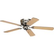Progress Lighting Hugger 52" 5 Blade Flush Mount Indoor Ceiling Fan - Blades Included Brushed Nickel