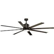 Progress Lighting Vast 72" 8 Blade Indoor / Outdoor Ceiling Fan with LED Light Kit and Remote Control Antique Bronze