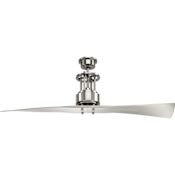Progress Lighting Spades 56" 2 Blade Indoor Ceiling Fan with Remote Control Brushed Nickel