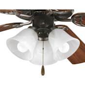 Progress Lighting 3 Light 15" Wide Integrated LED Ceiling Fan Light Kit - 3000K Antique Bronze