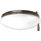 Progress Lighting Single Light 10-1/2" Wide Integrated LED Ceiling Fan Light Kit - 3000K Antique Bronze