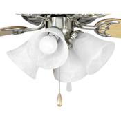 Progress Lighting 4 Light 15" Wide Medium (E26) Ceiling Fan Light Kit Brushed Nickel