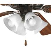 Progress Lighting 4 Light 15" Wide Medium (E26) Ceiling Fan Light Kit Antique Bronze