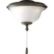 Progress Lighting Single Light 11" Wide Medium (E26) Ceiling Fan Light Kit Antique Bronze