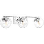 Progress Lighting Mod 3 Light 24" Vanity Light with Clear Shade Polished Chrome