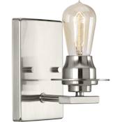 Progress Lighting Debut 9" Tall Wall / Bathroom Sconce with Glass Shade Options Brushed Nickel