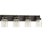 Progress Lighting Calhoun 4 Light 30" Wide Bathroom Vanity Light Antique Bronze