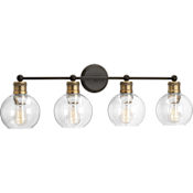 Progress Lighting Hansford 4 Light 34" Wide Bathroom Vanity Light Antique Bronze