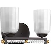 Progress Lighting Carlyn 2 Light 13-3/8" Wide Bathroom Vanity Light Antique Bronze